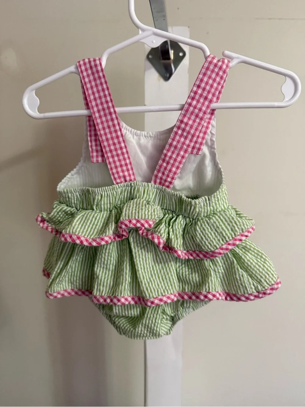 Nannette Watermelon Ruffle Romper